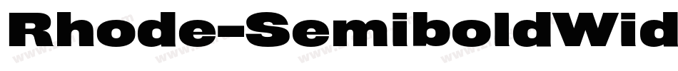 Rhode-SemiboldWide字体转换
