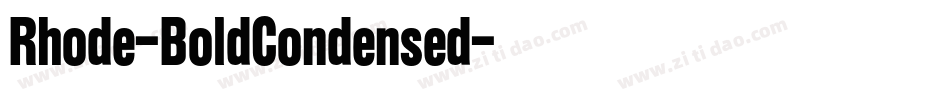 Rhode-BoldCondensed字体转换