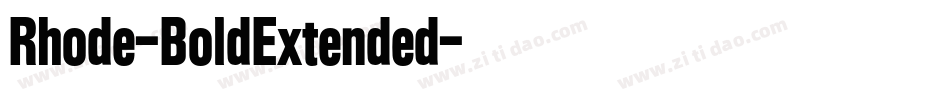 Rhode-BoldExtended字体转换