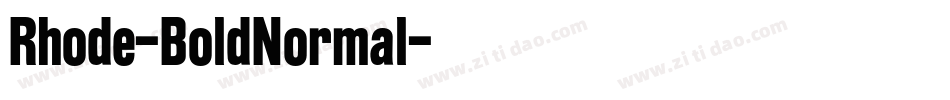 Rhode-BoldNormal字体转换