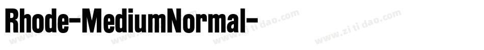 Rhode-MediumNormal字体转换