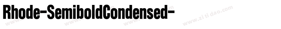 Rhode-SemiboldCondensed字体转换