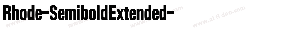 Rhode-SemiboldExtended字体转换