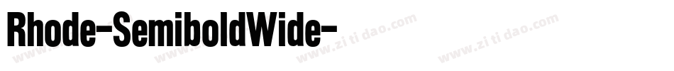 Rhode-SemiboldWide字体转换
