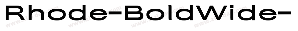 Rhode-BoldWide字体转换