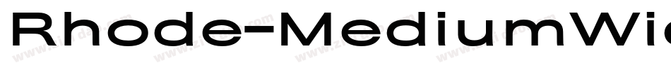 Rhode-MediumWide字体转换