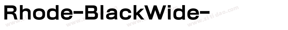 Rhode-BlackWide字体转换