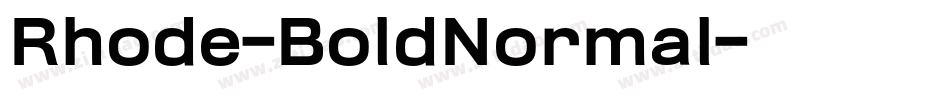 Rhode-BoldNormal字体转换
