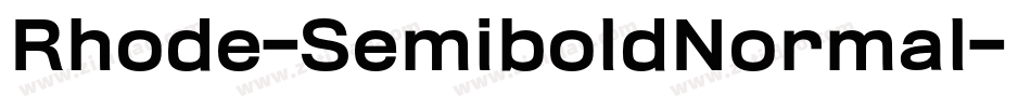Rhode-SemiboldNormal字体转换