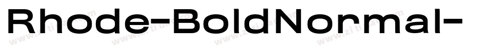 Rhode-BoldNormal字体转换
