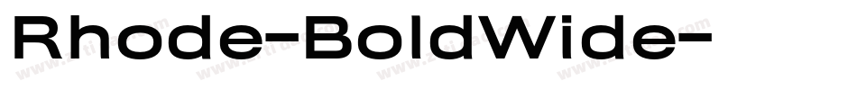 Rhode-BoldWide字体转换