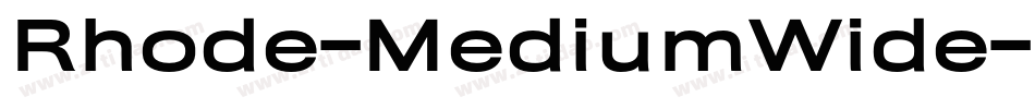 Rhode-MediumWide字体转换