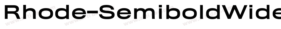 Rhode-SemiboldWide字体转换