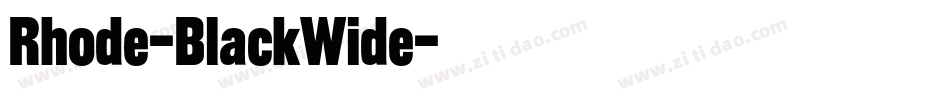 Rhode-BlackWide字体转换
