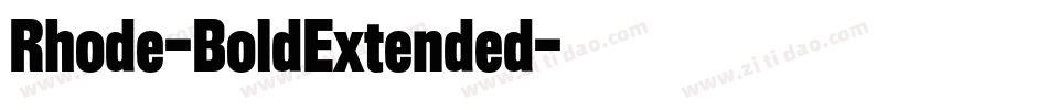 Rhode-BoldExtended字体转换