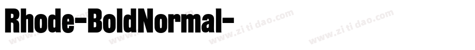 Rhode-BoldNormal字体转换