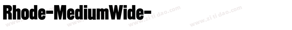 Rhode-MediumWide字体转换