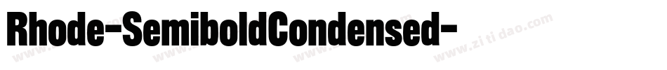 Rhode-SemiboldCondensed字体转换