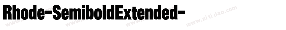 Rhode-SemiboldExtended字体转换