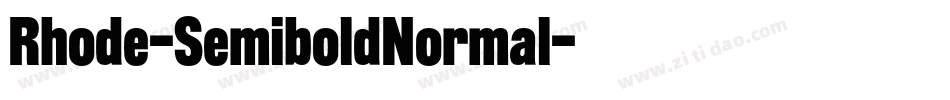 Rhode-SemiboldNormal字体转换