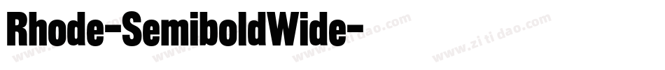 Rhode-SemiboldWide字体转换