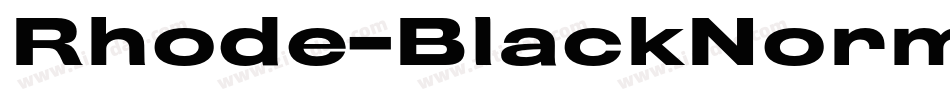 Rhode-BlackNormal字体转换