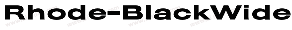 Rhode-BlackWide字体转换