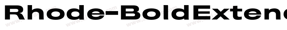 Rhode-BoldExtended字体转换