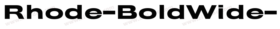 Rhode-BoldWide字体转换