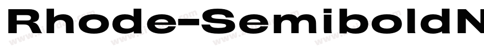 Rhode-SemiboldNormal字体转换