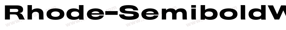 Rhode-SemiboldWide字体转换