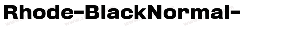 Rhode-BlackNormal字体转换