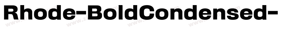 Rhode-BoldCondensed字体转换