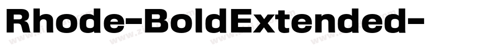 Rhode-BoldExtended字体转换