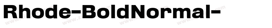 Rhode-BoldNormal字体转换