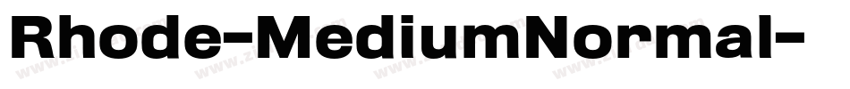 Rhode-MediumNormal字体转换
