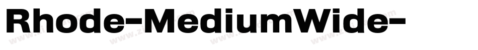 Rhode-MediumWide字体转换