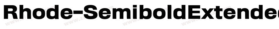 Rhode-SemiboldExtended字体转换