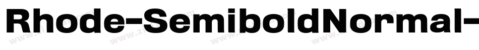 Rhode-SemiboldNormal字体转换