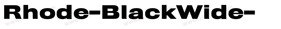 Rhode-BlackWide字体转换
