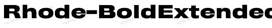 Rhode-BoldExtended字体转换