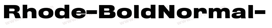 Rhode-BoldNormal字体转换