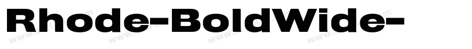 Rhode-BoldWide字体转换