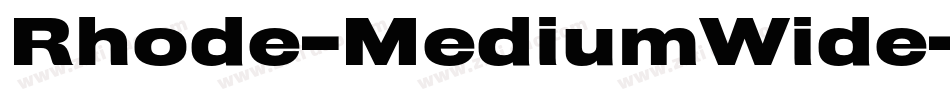 Rhode-MediumWide字体转换