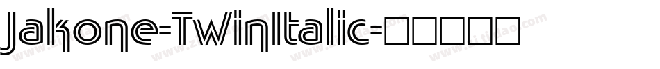 Jakone-TwinItalic字体转换