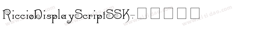 RiccioDisplayScriptSSK字体转换