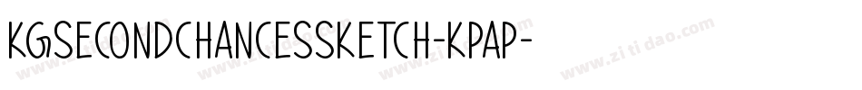 KgSecondChancesSketch-KpAp字体转换