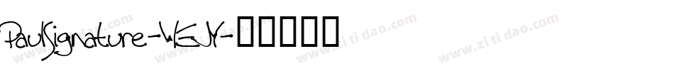 PaulSignature-WEJY字体转换