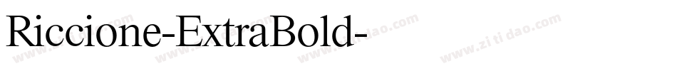 Riccione-ExtraBold字体转换