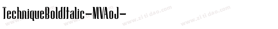 TechniqueBoldItalic-MVAoJ字体转换